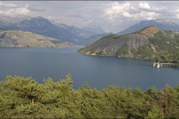 05-Hautes-Alpes - Lac de Serre-Ponçon. : panorama,lac,serre-ponçon,05