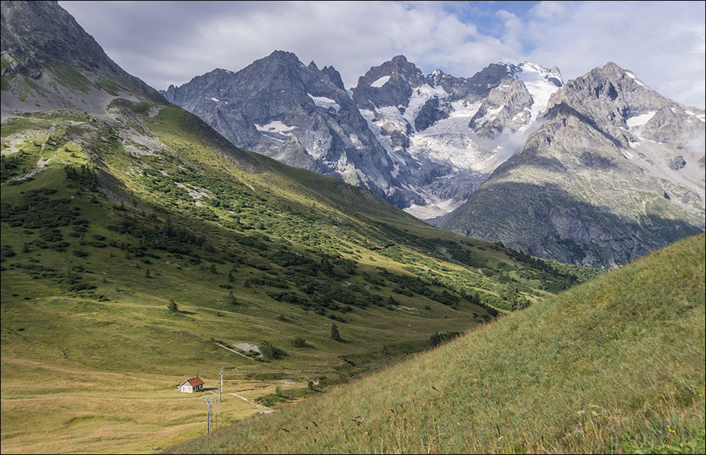 Point de vue depuis le col du Lautaret. 