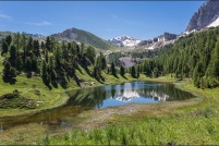 05600 - Ceillac.  Lac Miroir, altitude 2210m. : 05,Ceillac,Lac,Miroir,Prés,Soubeyrand