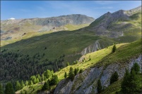 05600-Ceillac.  vu du sentier montant au col de Clausis. : 05,col,Clausis,paysage,Ceillac