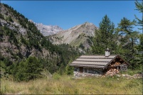05600-Ceillac.  vu du sentier montant au col de Clausis. : 05,col,Clausis,paysage,Ceillac