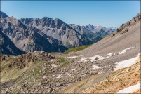 05600 - Ceillac.  Point de vue depuis le sentier conduisant au col Girardin. : 05,Girardin,Sainte,Anne,paysage