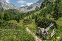 05600 - Ceillac.  Point de vue depuis le sentier conduisant au lac Sainte-Anne. : 05,Girardin,Sainte,Anne,paysage