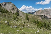 05600 - Ceillac.  Point de vue depuis le sentier conduisant au col Girardin. : 05,Girardin,Sainte,Anne,paysage