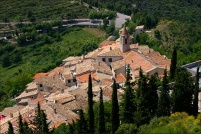 06500-Sainte-Agnès.  Le village vu de la citadelle.