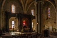 46-Rocamadour.  L'intérieur de la Basilique. : 46,rocamadour,basilique,st sauveur