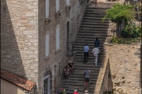 46-Rocamadour.  Le grand escalier ou l'escalier des pélerins. : 46,Rocamadour,escalier,pélerins,Grand,escalier
