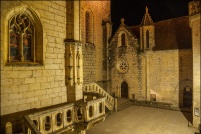 46-Rocamadour.  46500-Rocamadour - Parvis des églises la nuit. : 46,Rocamadour,nuit