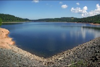 54540-Pierre percée.  Le barrage. : 54,Pierre,percée,barrage,lac