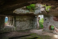 57230 - Philippsbourg.  Ruine du château de Falkenstein. : 57,Philippsbourg,château,ruine,Falkenstein