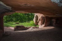 57230 - Philippsbourg.  Ruine du château de Falkenstein. : 57,Philippsbourg,château,ruine,Falkenstein