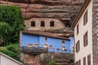 67320-Graufthal.  Maisons des rochers (Maisons troglodytes).