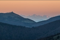 Les Alpes vues du Sommet du Hohneck.