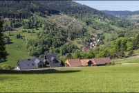 68650-Le Bonhomme.  Paysage aux environs du village. : 68, alsace,Paysages