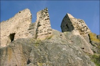 68150 - Ribeauvillé.  Ruine du château du Girsberg. : 68,Ribeauvillé,château,Guirsberg