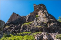 68150 - Ribeauvillé.  Ruine du château du Girsberg. : 68,Ribeauvillé,château,Guirsberg