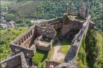 68150 - Ribeauvillé.  Ruine du château de Saint-Ulrich. : 68,Ribeauvillé,château,Saint-Ulrich