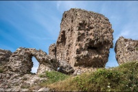 68800 - Thann.  Ruine du château d'Engelbourg « l'Œil de la Sorcière ». : 68,Thann,château,Engelbourg,Œil de la Sorcière
