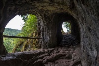 68820 - Kruth-Wildenstein.  Château de Kruth - Wildenstein. Il ne reste que quelques vestiges. : Château,alsace,kruth,68,haut-rhin,vestiges,ruine
