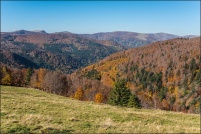 Paysage d'automne aux environs du col du Hahnenbrunnen. : Alsace