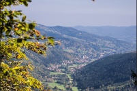 68140-Stosswihr.  La vallée de Munster vue du sentier des roches.