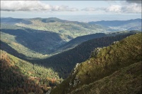 68-La vallée de Munster.  Point de vue depuis le sentier du tour du Petit Hohneck, automne 2013.