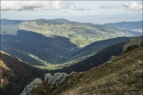 68-La vallée de Munster.  Point de vue depuis le sentier du tour du Petit Hohneck, automne 2013.
