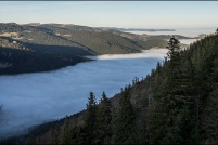 68-Mer de brouillard sur la vallée de Munster. : 68,Mer,Brouillard,vallée,Munster
