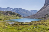 73450-Valloire.  Lac Rond vu du Seuil des Rochilles. : 73,Valloire,Lac,rond