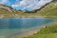 73450-Valloire.  Lac Rond. : 73,Valloire,Lac,rond,sentier