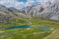73450-Valloire.  Lac des Cerces vu du sentier venant du col. : 73,Valloire,Col,lac,Cerces