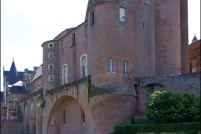 81000-Albi.  Le palais de la Berbie et une partie du jardin.