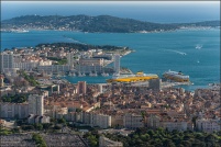 83000-Toulon.  La ville vue du Mont-Faron. : 83,Toulon,Mont,Faron