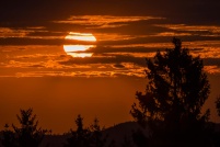 88430 - Arrentès de Corcieux.  Coucher de soleil vu de Sarifaing.