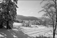 88400- Gérardmer les Gouttridos en hiver. : hiver,neige