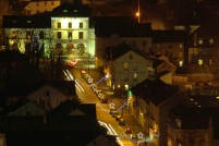 88400-Gérardmer.  La rue Carnot vue depuis le chemin des Genièvres. Voir aussi dans le dossier Panoramas. : 88,Gérardmer,nuit