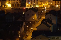 88400-Gérardmer.  La rue de la République vue depuis le chemin des Genièvres. Voir aussi dans le dossier Panoramas. : 88,Gérardmer,nuit